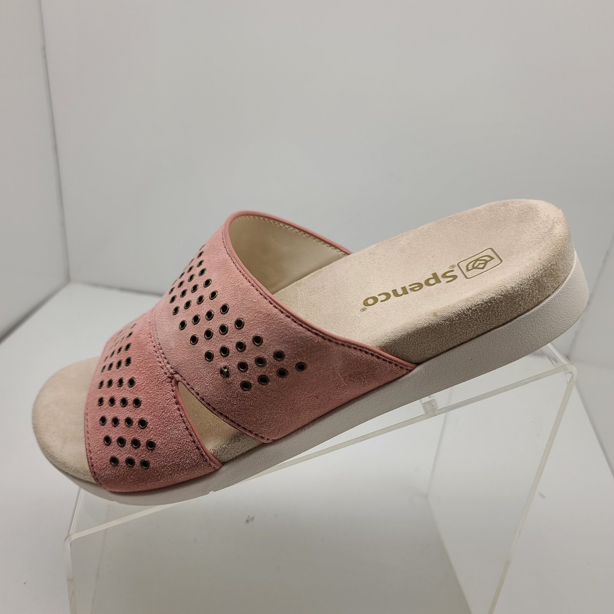Women's Spenco Orthotic Slide Pink Sandal Twilight Size D Wide  Excellent