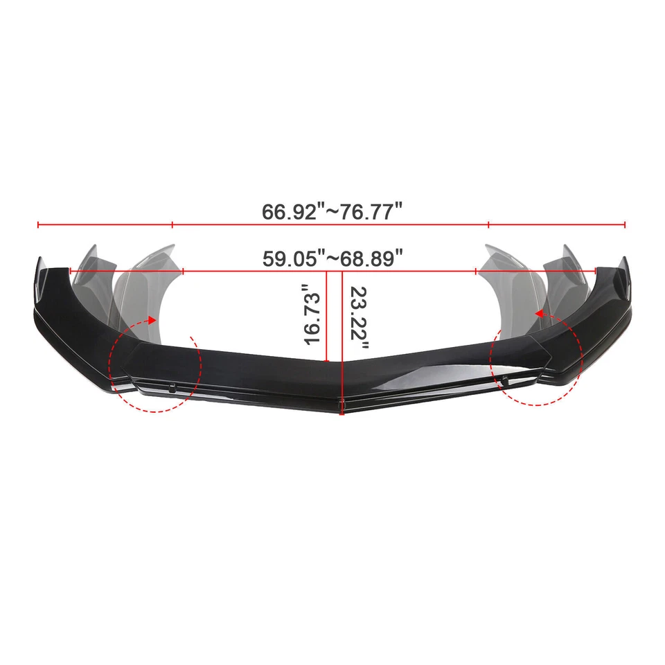 Front Rear Bumper Lip Spoiler Splitter Side Skirt For Aston Martin DBS Body Kits Foto 2 de 4