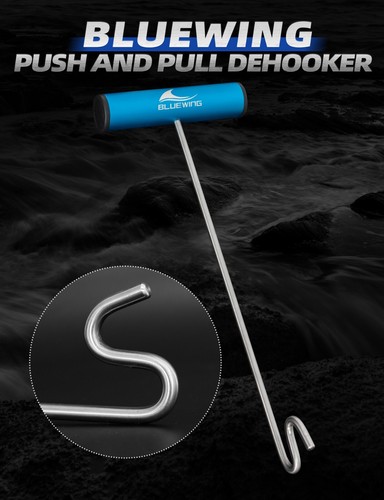 BLUEWING 12in/24in Push And Pull Fishing Dehooker Hook Remover Tool US Seller - Picture 12 of 21