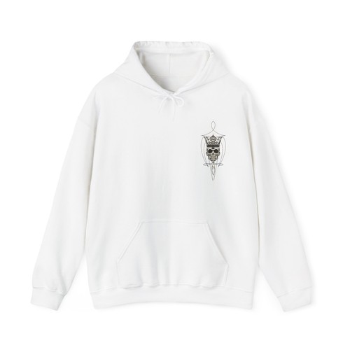 Scroll Skull Hoodie, Skeleton Sweatshirt, Gothic Pullover, Halloween Costume,