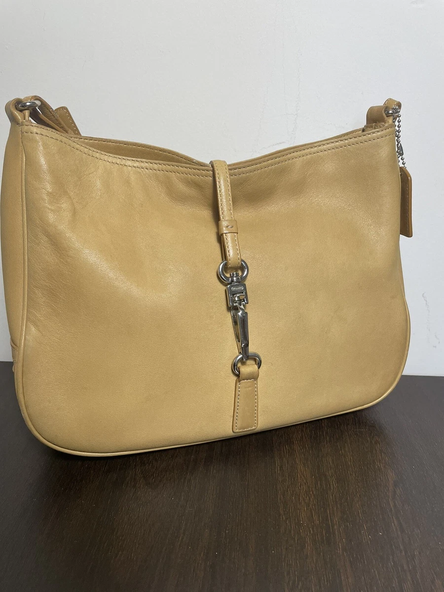 Tan leather hotsell coach purse