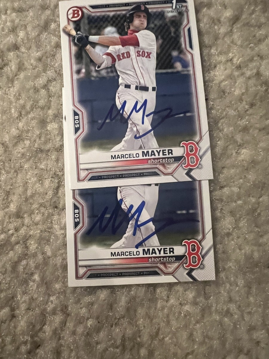 Marcelo Mayer Red Sox 2021 1st Bowman On Card Auto Signed BD