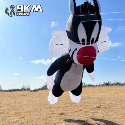 9KM 5m Cat Kite Pendant Soft Inflatable Kite Line Laundry Kite 30D Ripstop Nylon