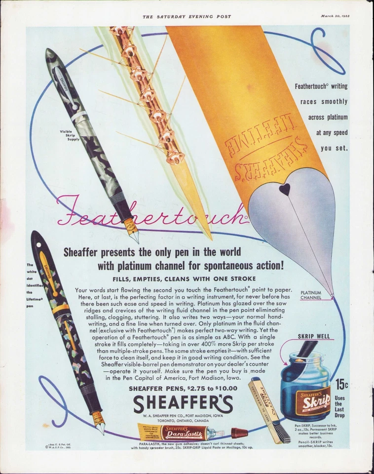 MAR 30 1935 Spanish Treasure Galleon SATURDAY EVENING POST COVER ONLY #1 - Image 2 of 3