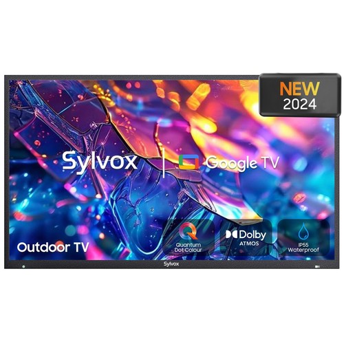 43" QLED Outdoor TV SYLVOX SMART Google TV Waterproof 1000nits For Partial Sun
