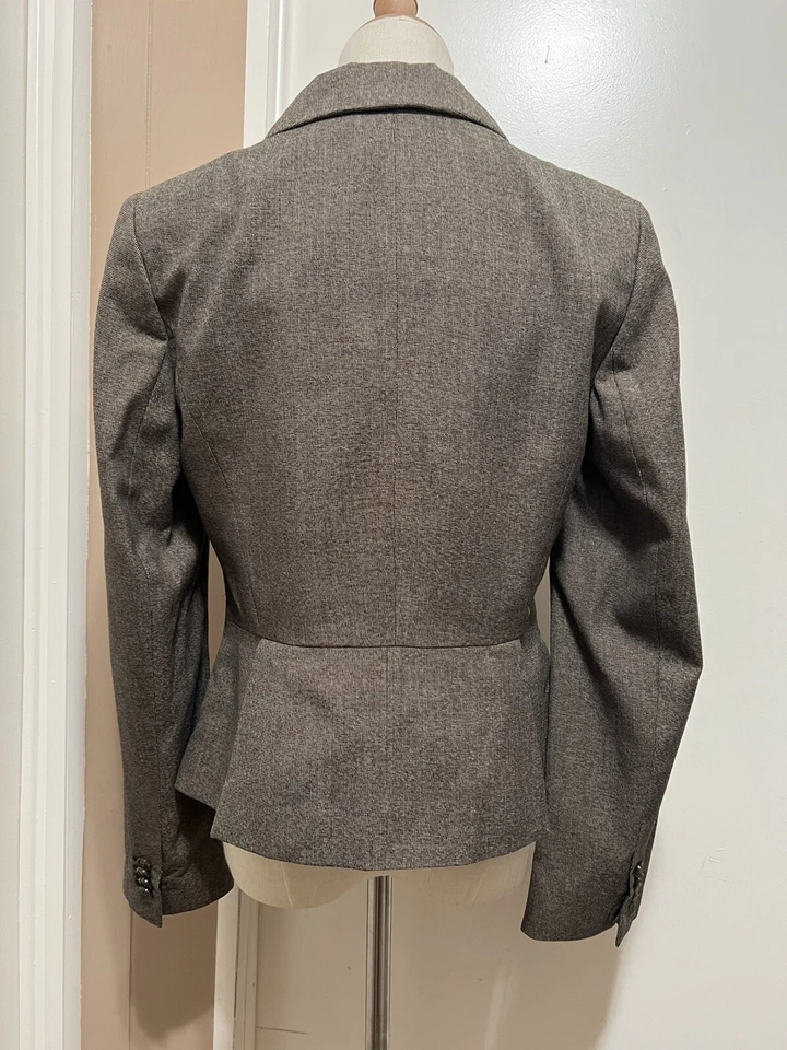 Traje Blazer Formal Carrera Ann Taylor Mujer Talla 8 Marrón Foto 4 de 4