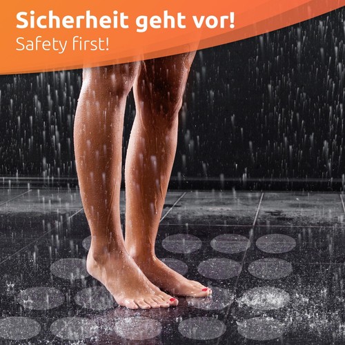 12 almohadillas antideslizantes transparentes bañera ducha escaleras autoadhesivas - Imagen 2 de 9