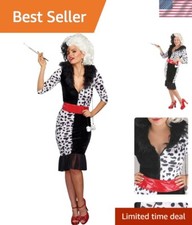Chic Dalmatian Diva Halloween Costume for Adults with Accessories Included
