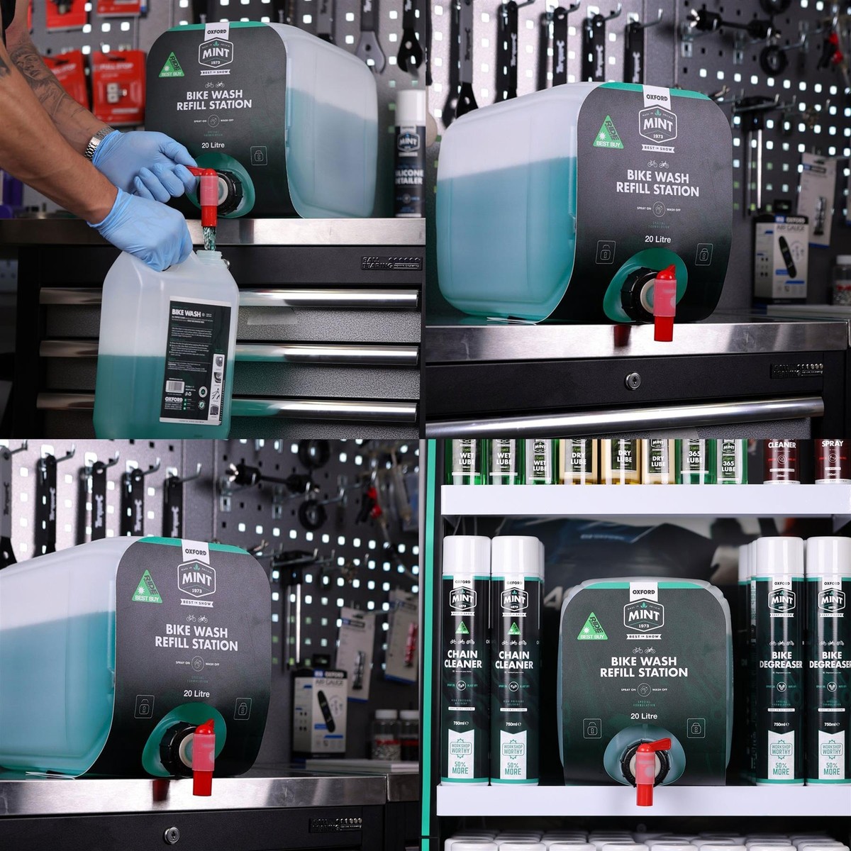 Cleaning Machines Bike Wash Station Male Cyclist Uses Automatic - Main Image