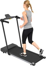 2 in 1 Portable Folding Electric Treadmill Portable Lightweight w/ Wheel Handle