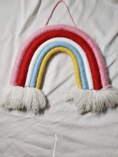 Rainbow Macrame Wall Hanger Decor
