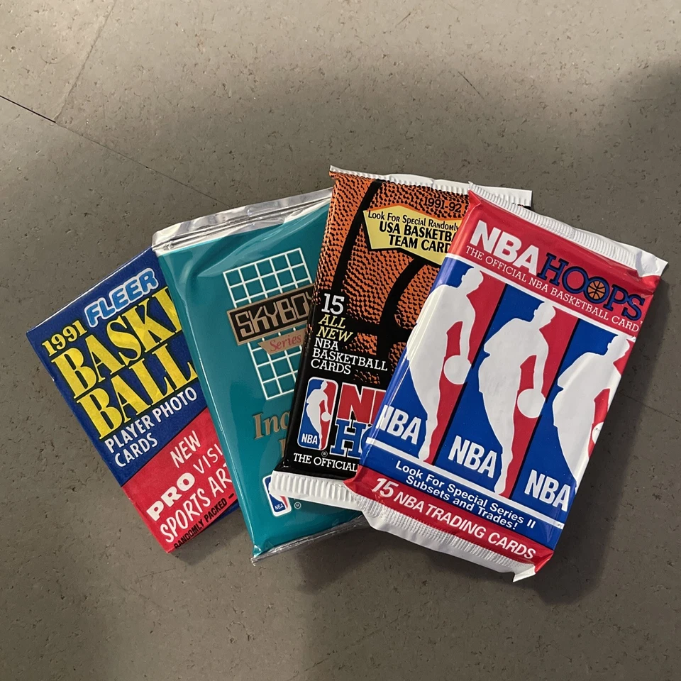 Huge Lot of 55 Unopened Old Vintage NBA Basketball Cards in NEW Sealed Packs - Image 2 of 4