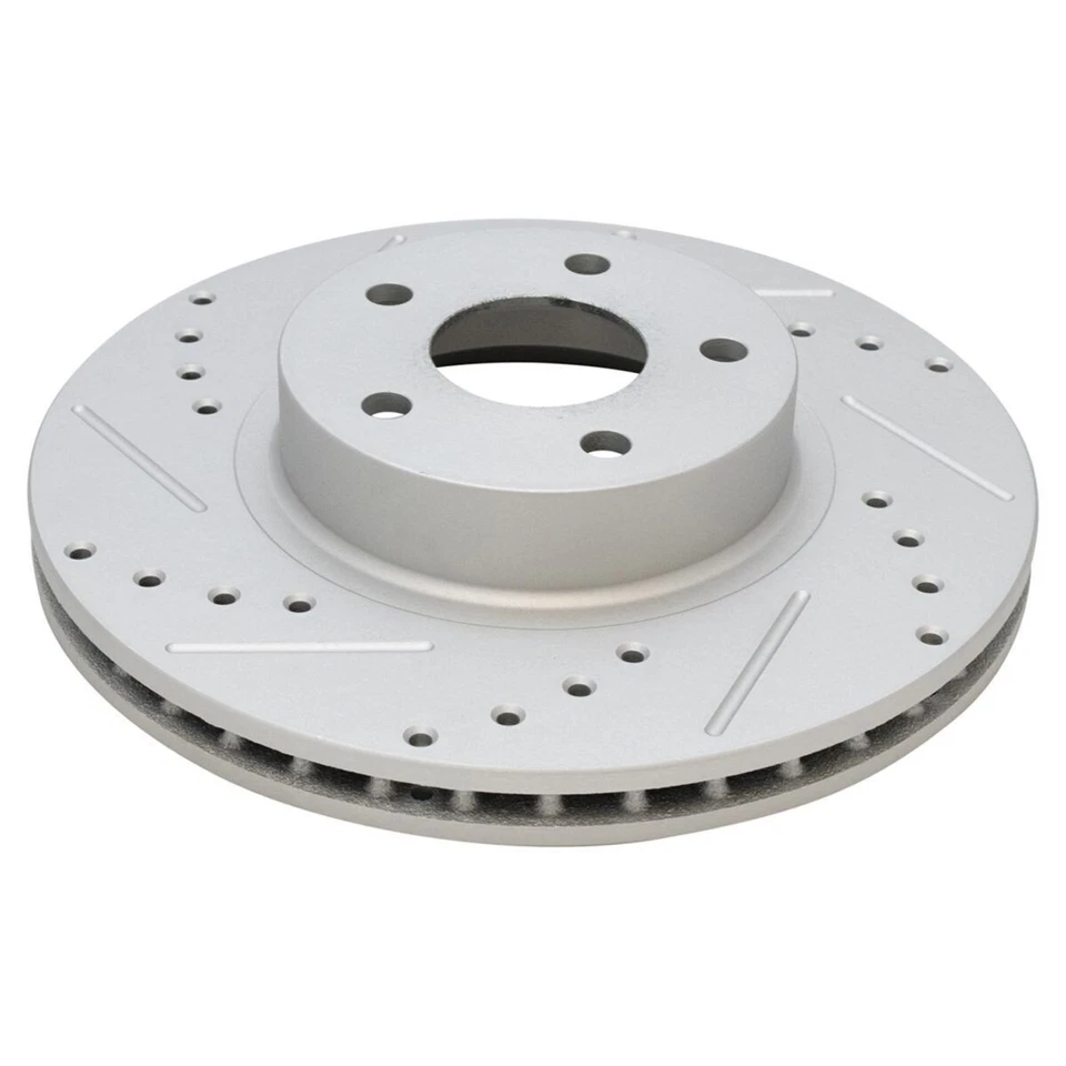 Комплект ротора с прорезями и покрытием TRQ Front Rear Performance для Subaru 1997-2007 годов выпуска - Изображение 4 из 4