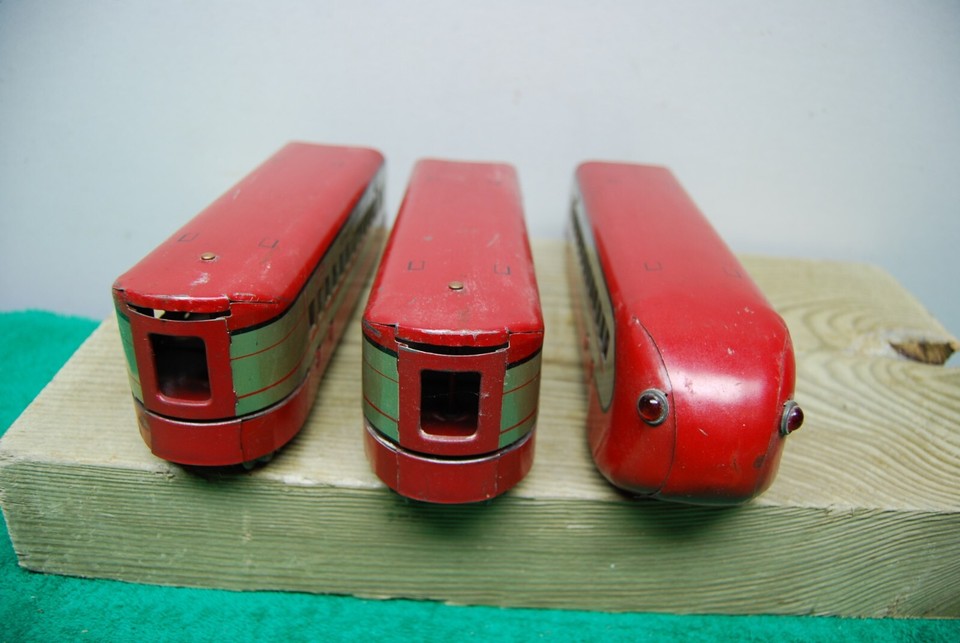 4pc Prewar Marx Union Pacific Streamline M10000 Post Office Train Set