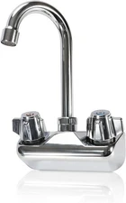 4 Inch Center Commercial Sink Faucet Wall Mount Kitchen Hand Chrome 