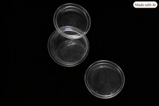 Clear Glass Plates Round Lot of 3 Clear Glass Plate Set