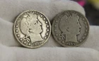 1906 D, 1905 S US Barber Silver Half 50c Ave Circ