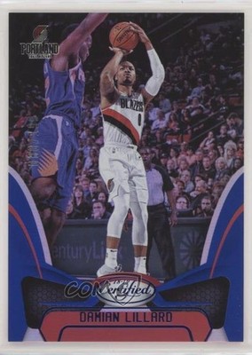 2018-19 Certified Mirror Blue 80/199 Damian Lillard #137 4h5