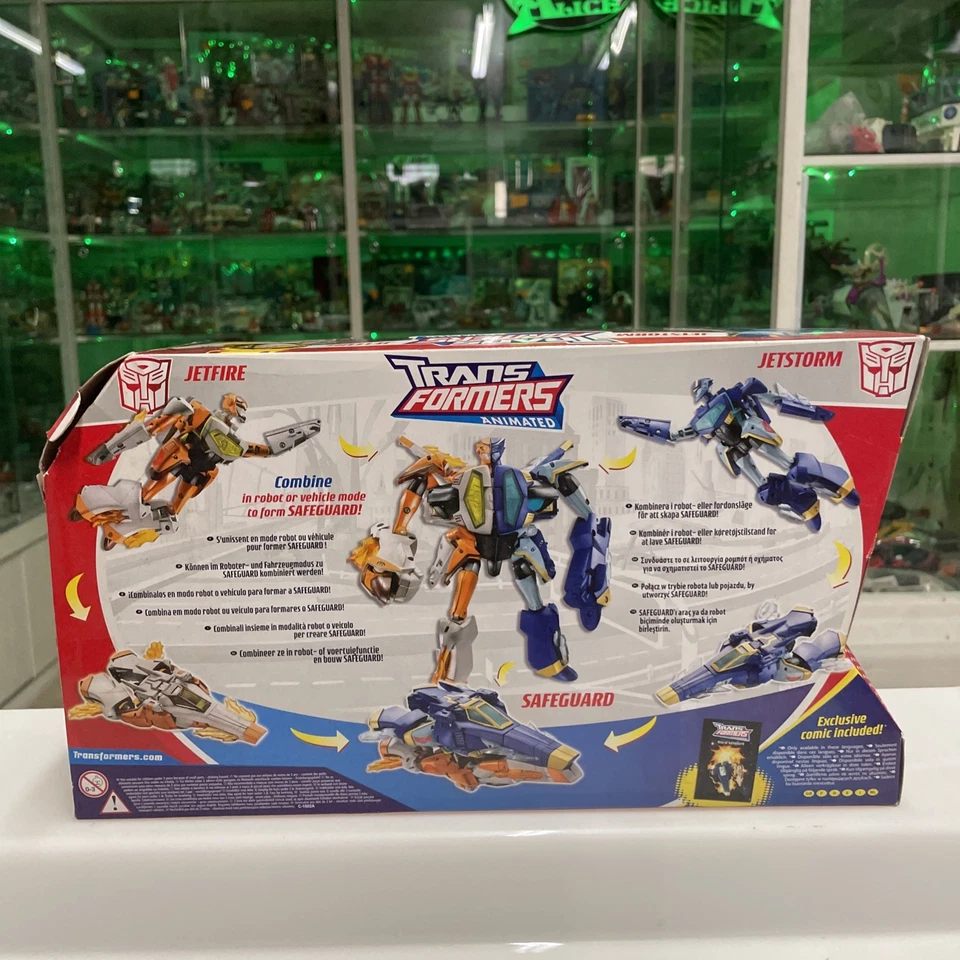 Transformers Hasbro ANIMATED Serie Autobot Jetstorm E Jetfire + Exclusive Comic - Immagine 4 di 4