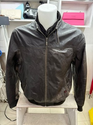 Jacke conbipel Leder Farbe Dunkelbraun Größe 50 Cod. AM490