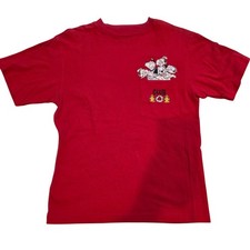Vintage Disney Store 101 Dalmatians 90s Embroidered Pocket T-Shirt Small Red