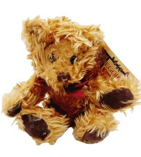 Russ Berrie Gregory Bear Plush 8" Scruffy Brown Seated Stuffed Animal Vintage