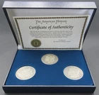 LOT OF 3 90% MORGAN SILVER DOLLARS 1901 O 1883 1890 O WITH CASE NO RESERVE NR