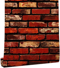 Red Brick Peel and Stick Wallpaper 17.7 118 Self Adhesive Removable Wallpaper