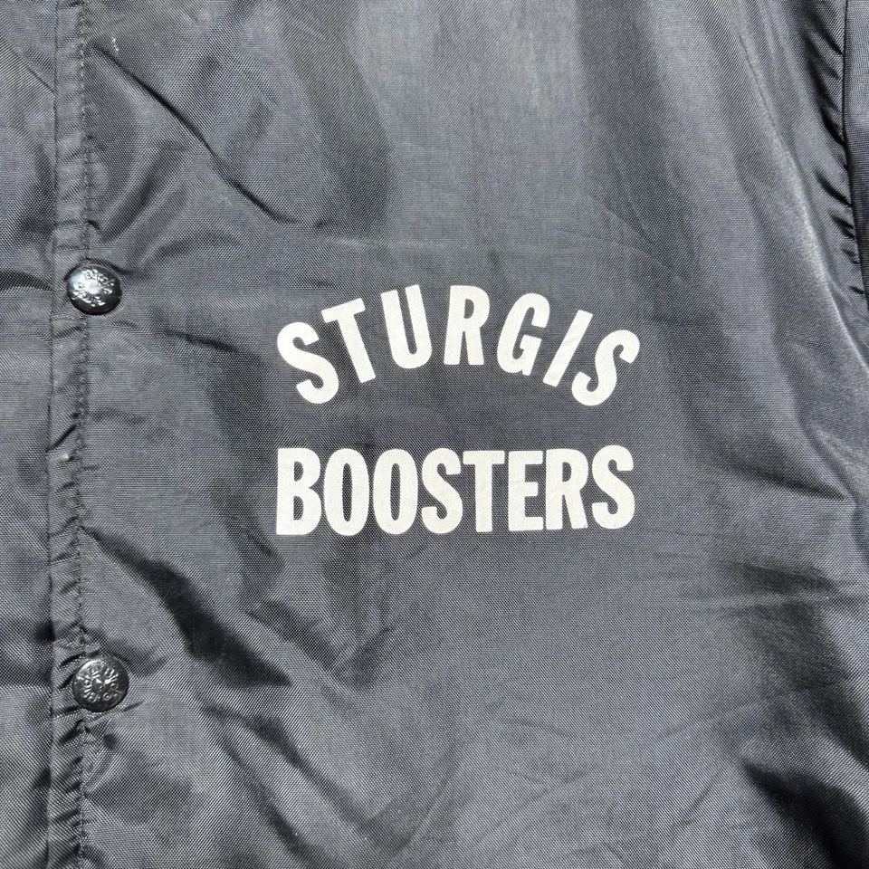 Vintage 80s Sturgis South Dakota Booster Club Motorcycle Satin Jacket Size XL - Image 2 of 4