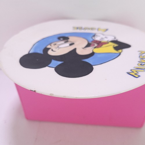 Vintage 1994 Set Of 2 Hand Painted Mickey and Minnie Mouse Ceramic