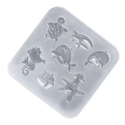 Set of 2 Silikonform Kuchen Plätzchen Marine Animal Formen Backform