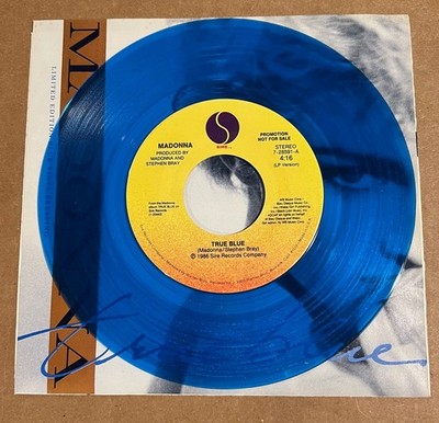 Madonna - True Blue RARE limited edition blue colored 7