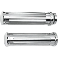Pro-One Performance Grooved Billet Grips Chrome 500560