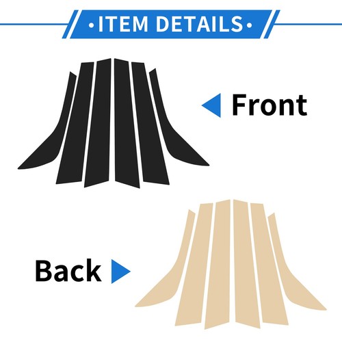 6 Pcs Door Pillar Window Trim for Land Rover Discovery Sport 2015-2019 Black - Picture 4 of 8