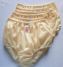 6 Nylon Underwear Panties Comfort Woman Man Briefs High Waist 36"-42" XL/Yellow