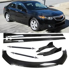 For Acura Tsx Front Bumper Lip Splitter Spoiler Side Skirt Gloss Black Body Kits For Acura Tsx Front Bumper Lip Splitter Spoiler Side Skirt Gloss Black Body Kits