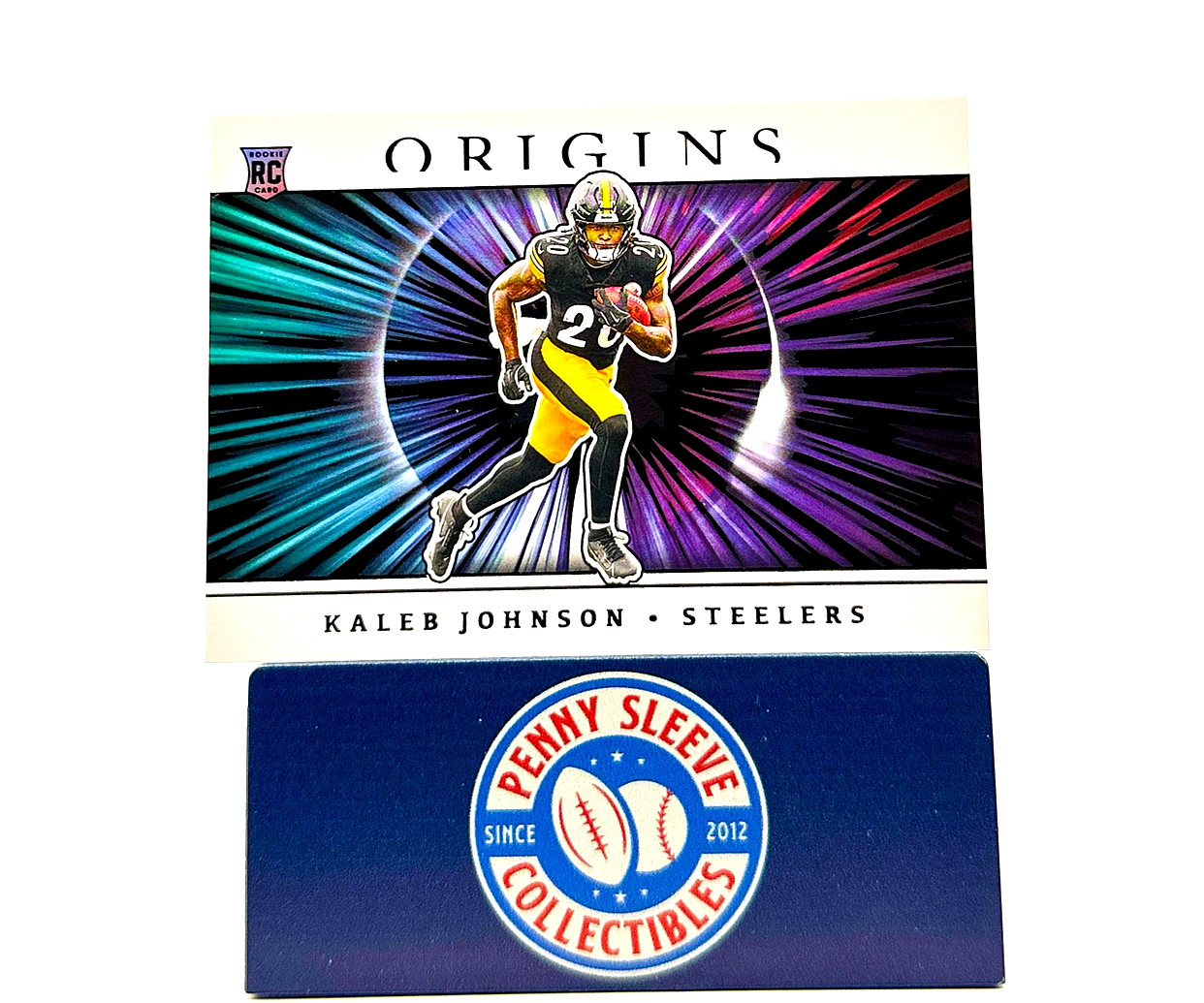 Kaleb Johnson 2025 Panini Origins Football Big Bang CASE HIT (RC) SSP Steelers