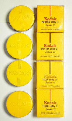 4 - Kodak series VI closeup drop-in close-up filters. +1 ,+2 , -2 and -3. Nos.