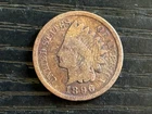 1896 Indian Head Penny One Cent Coin 1c - ME3341