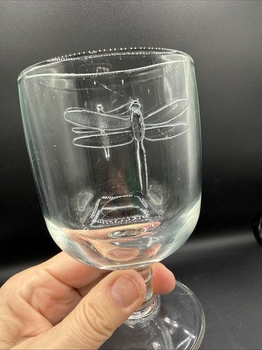 4 La Rochere France 8 oz. Water or Wine Stemmed Goblets 5.25” Dragonfly VGC - Picture 19 of 24