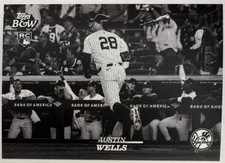 2024 Topps Black and White Austin Wells RC New York Yankees B&W #32