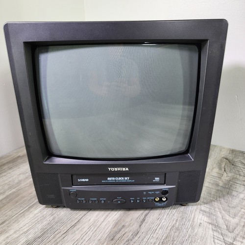 Toshiba MV13L4 13" CRT TV VCR Combo VHS Retro Gaming Tested Working No Remote - Picture 2 of 9