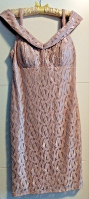 R&M RICHARDS Cocktailkleid Altrosa Farbe Gr. 38/40 Festlich Glitzer