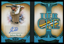 1/1 2026 Topps Tier One JACKSON MERRILL Auto Autograph Prime Patch Book