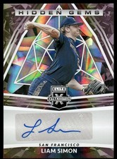 2022 Elite Extra Edition Hidden Gems Autographs Black #1 Liam Simon - BB
