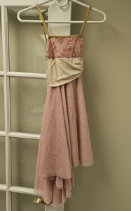 Curtain Call Dance Costume Dress E1373 Pink Gold Sequin Lyrical Ballet AdultS/M