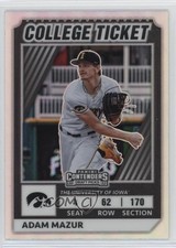 2022 Panini Elite Extra Edition College Tickets Optic Holo Prizm Adam Mazur 11ur