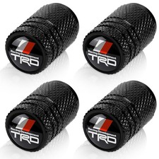 4pcs Tire Valve Stem Caps, Compatible with Toyota TRD Sequoia Tundra black 14 