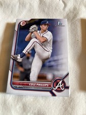 2022 Bowman Draft (20) Cards #BD-90 Cole Phillips (BRAVES) 1st Bowman Card