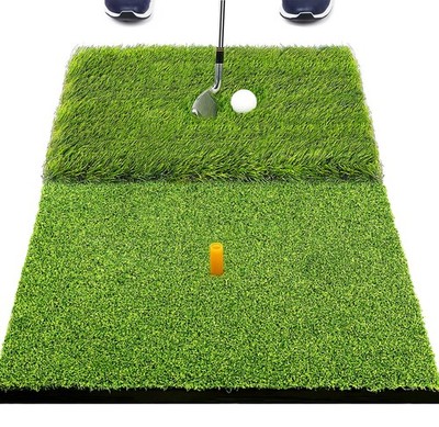 SAPLIZE 23'' x 16'' Foldable Golf Hitting Mat, 2-in-1 Golf Turf Grass Mat, Roug...